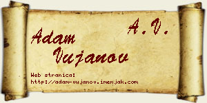 Adam Vujanov vizit kartica
